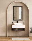 Bach - Rectangle Mirror - Walnut & Brass