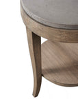 Deka - Round Side Table - Gray & Light Brown