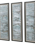 Ocean Swell - Painted Metal Art (Set of 3) - Blue