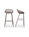 Piazza - Outdoor Barstool (Set of 2) - Gray