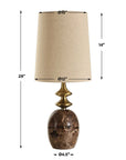 Percy - Marble Buffet Lamp - Brass / Brown