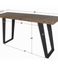 Freddy - Weathered Console Table - Light Brown & Black