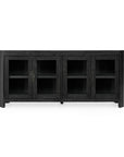 Macarthur - Reclaimed Oak 4 Door Cabinet - Aged Black