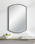 Shield - Shaped Iron Mirror - Black