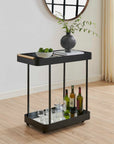 Vesper - Iron Bar Cart - Black / Brass