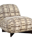 Evans - Modern Armless Accent Chair - Beige / Brown