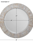 Repose - Round Mirror - Whitewash