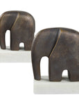 Timeless Tusk - Sculptures (Set of 2) - Bronze Bronze