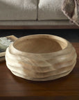 Waveform - Bleached Wood Bowl - Beige