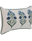 Novel Estate - 14" x 26" NV Belcourt Floral Pillow - Natural / Blue