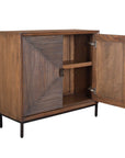 Bottom Line - 2 Door Wood Cabinet - Woodtone
