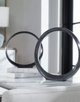 Orbits - Ring Sculptures (Set of 2) - Black
