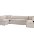 Fable - 5 Piece Slipcover Dining Banquette U-Shape - Beige