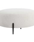 Arles - Large Plush Ottoman - White