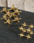 Gilded - Connection Modern Sculptures (Set of 2) - Brass / Gold