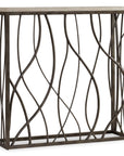 Melange - Thin Metal Console - Dark Gray