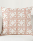 Elea - 22" x 22" Pillow - Ivory / Blush