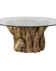 Driftwood - Glass Top Large Coffee Table