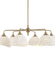 Biddeford - 6 Light Beaded Pendant - White