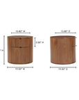 Theo - Two Drawer Nightstand - Brown