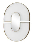 Encase - Modern Oval Mirror - White