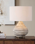 Azura - Horizontal Line Table Lamp - Brown / Gray / White