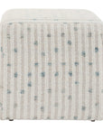 Joie - White Chenille Ottoman - White