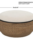 Island - Straw Storage Ottoman / Coffee Table