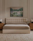 Sebastion - King Storage Bed - Cream