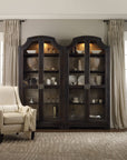 Sanctuary - Glass Bunching Curio - Ebony Antiqued Oak