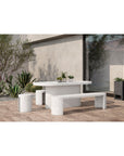 Lyon - Outdoor Cement Dining Table - Pearl Silver
