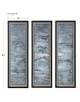 Ocean Swell - Painted Metal Art (Set of 3) - Blue