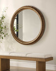 Frontier - Round Wood Mirror - Woodtone