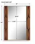 Macario - Mid-Century Wood Mirror - Woodtone