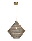 Sigh - Woven Brass 1 Light Pendant - Brass