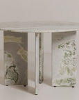 Celia - Round Dining Table - Green / Onyx Marble