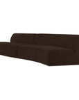 Naomi - 2 Piece Wave Modular Sectional - Dark Brown