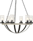 Edgecomb - 6 Light Indoor-Outdoor Chandelier - Black / Gray