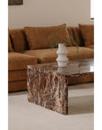 Rosa - Coffee Table - Rosso Levnato Marble