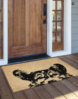 Doormats - Earnest Dog Doormat - Black & Beige