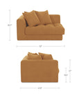 Davie - Left Arm Facing Chair - GoldenYellow