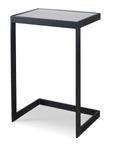 Windell - Cantilever Accent Table - Black & Pearl Silver