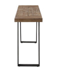 Freddy - Weathered Console Table - Light Brown & Black