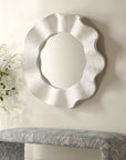 Wave Length - Round Mirror - White