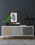 Commerce And Market - Jaiden 3-Door Credenza - Beige / Light Brown