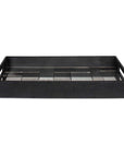 Modern - Mosaic Antique Mirrored Tray - Black
