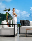 Loopy Loop - Outdoor Pillow - Onyx