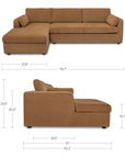 Burrow - Sleeper Sectional With Left Storage Chaise - Ginger