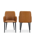 Cantata - Vegan Leather Dining Chair (Set of 2) - Tawny