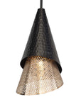 Apollo - 1 Light Mini Pendant - Black / Gold